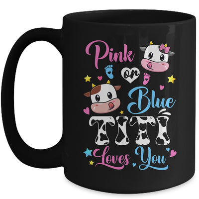 Pink Or Blue Titi Loves You Cow Baby Gender Reveal Mug | teecentury