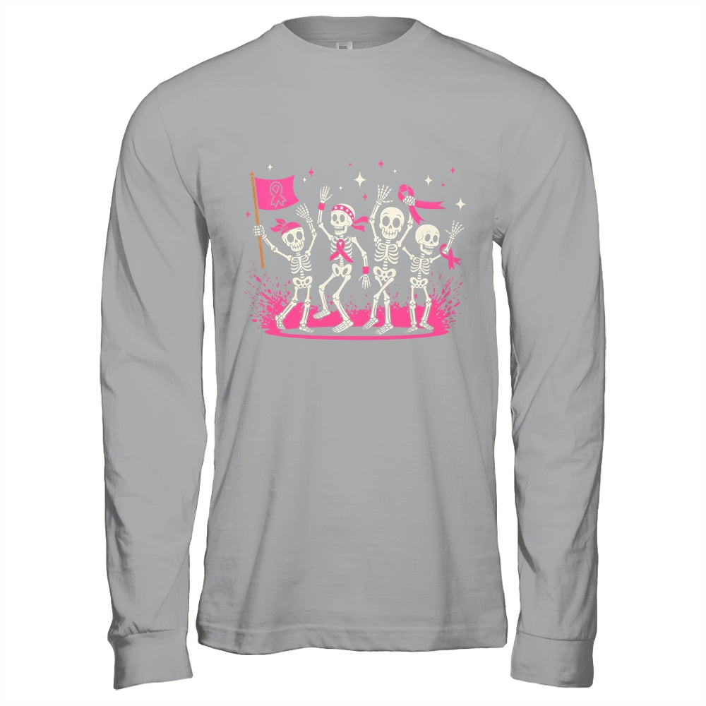 Pink Ribbon Breast Cancer Awareness Skeleton Women Men Shirt & Hoodie | teecentury