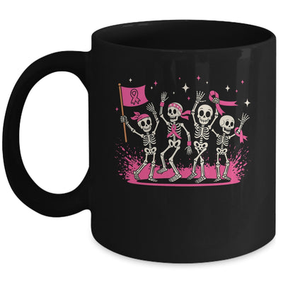 Pink Ribbon Breast Cancer Awareness Skeleton Women Men Mug | teecentury