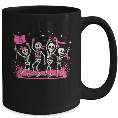 Pink Ribbon Breast Cancer Awareness Skeleton Women Men Mug | teecentury