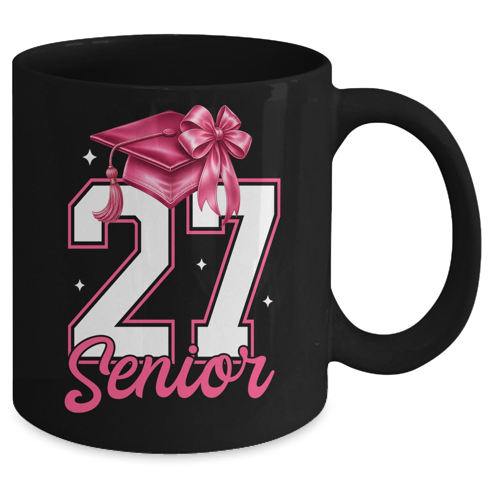 Pink Senior 2027 Coquette Bow Class Of 27 Girl Seniors Mug | teecentury