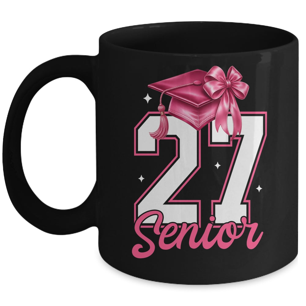 Pink Senior 2027 Coquette Bow Class Of 27 Girl Seniors Mug | teecentury