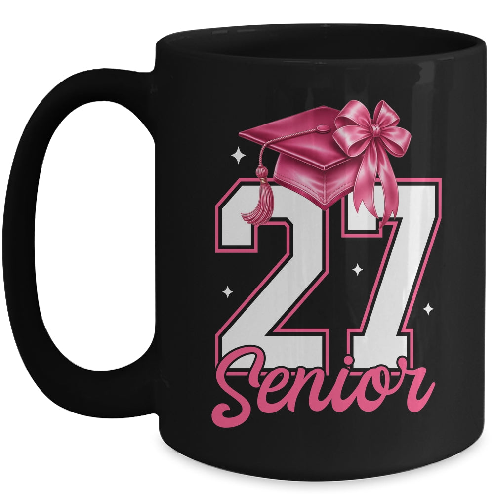 Pink Senior 2027 Coquette Bow Class Of 27 Girl Seniors Mug | teecentury