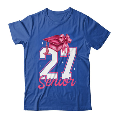 Pink Senior 2027 Coquette Bow Class Of 27 Girl Seniors Shirt & Hoodie | teecentury
