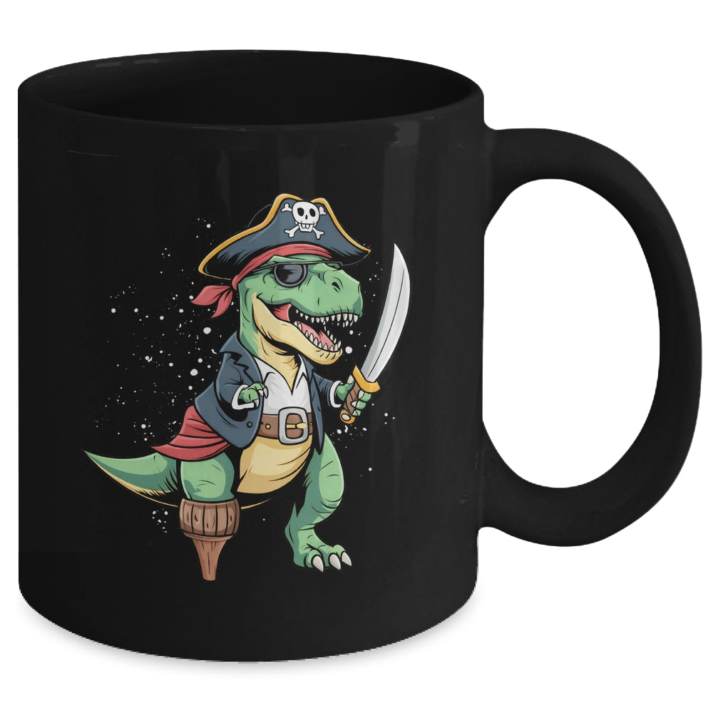 Pirate Dinosaur T Rex Funny Tyrannosaurus Halloween Costume Mug | teecentury