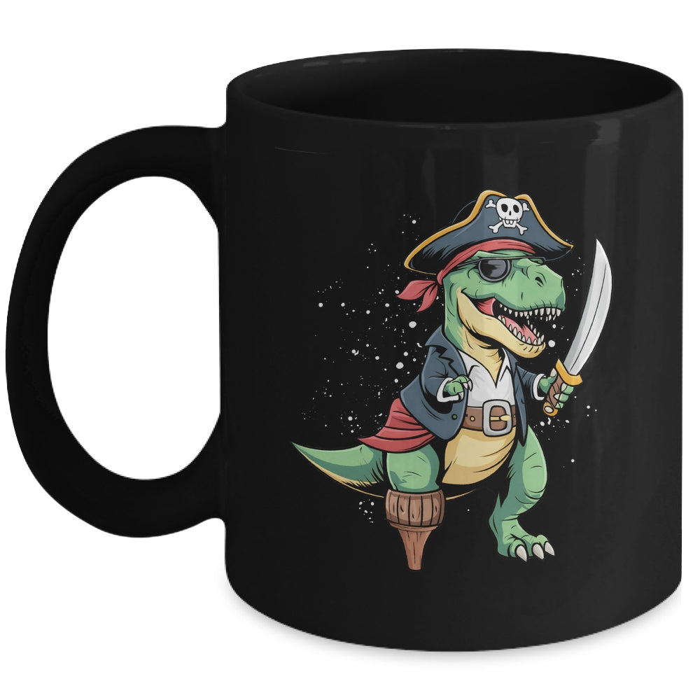 Pirate Dinosaur T Rex Funny Tyrannosaurus Halloween Costume Mug | teecentury