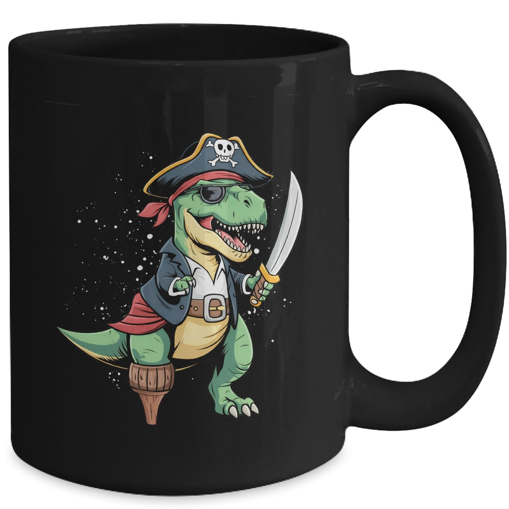 Pirate Dinosaur T Rex Funny Tyrannosaurus Halloween Costume Mug | teecentury