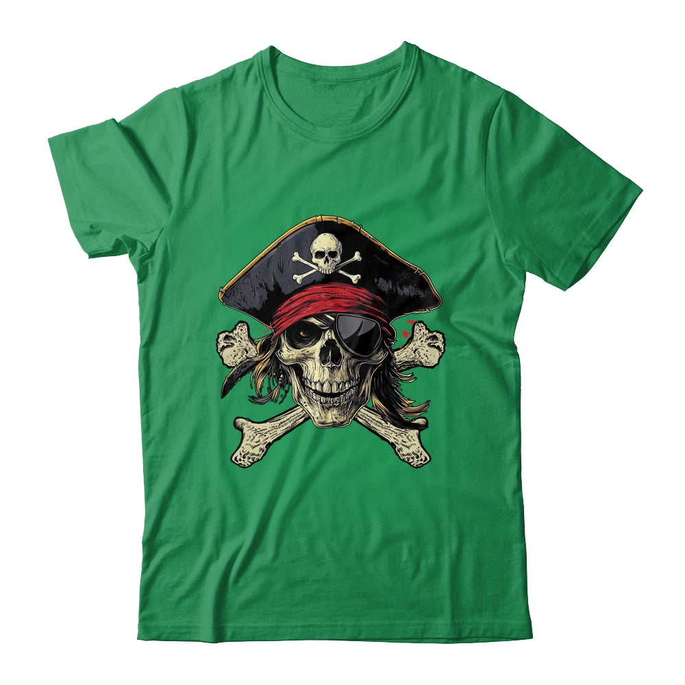 Pirate Skull Crossbones Halloween Costume Buccaneer Men Boy Shirt & Sweatshirt | teecentury