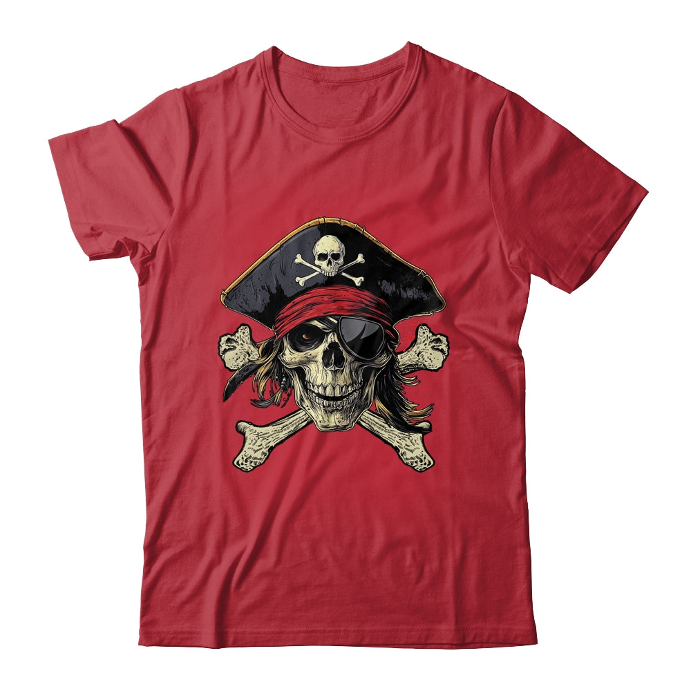 Pirate Skull Crossbones Halloween Costume Buccaneer Men Boy Shirt & Sweatshirt | teecentury