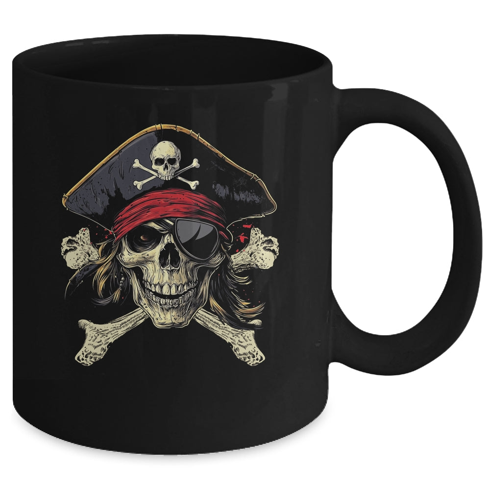 Pirate Skull Crossbones Halloween Costume Buccaneer Men Boy Mug | teecentury