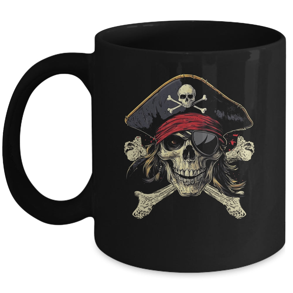 Pirate Skull Crossbones Halloween Costume Buccaneer Men Boy Mug | teecentury