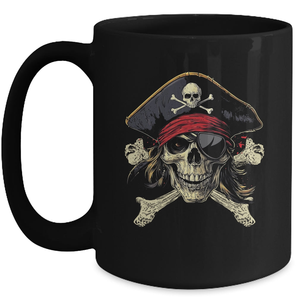 Pirate Skull Crossbones Halloween Costume Buccaneer Men Boy Mug | teecentury