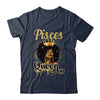 Pisces Queen Birthday Afro Girls Black Zodiac Birthday Shirt & Tank Top | teecentury