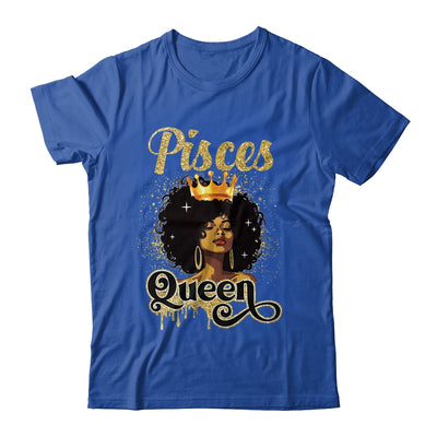 Pisces Queen Birthday Afro Girls Black Zodiac Birthday Shirt & Tank Top | teecentury