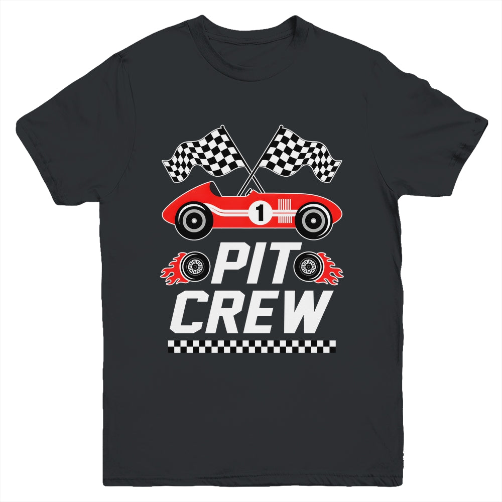 Pit Crew Family Racing Birthday Race Car Boys Youth Kids Youth Shirt | teecentury