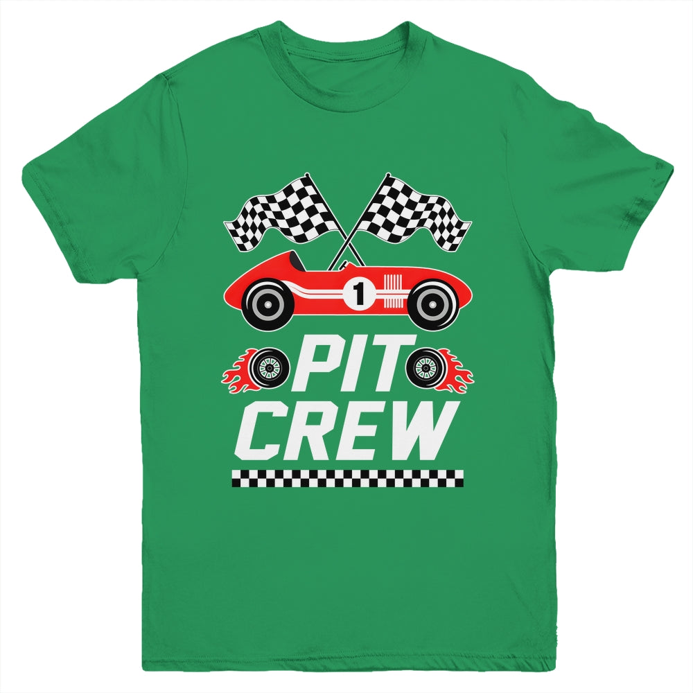 Pit Crew Family Racing Birthday Race Car Boys Youth Kids Youth Shirt | teecentury