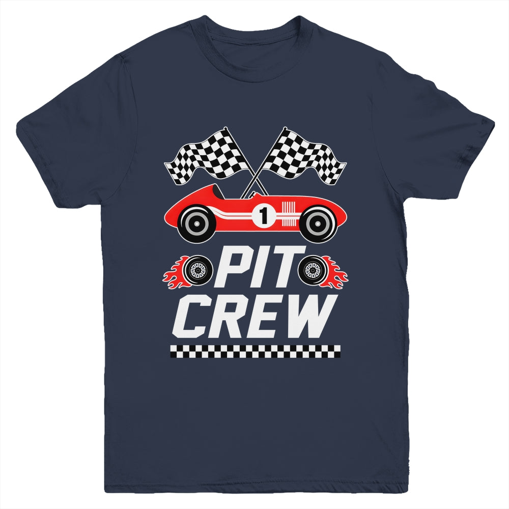 Pit Crew Family Racing Birthday Race Car Boys Youth Kids Youth Shirt | teecentury