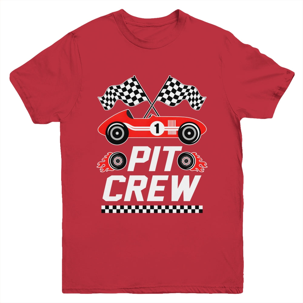 Pit Crew Family Racing Birthday Race Car Boys Youth Kids Youth Shirt | teecentury