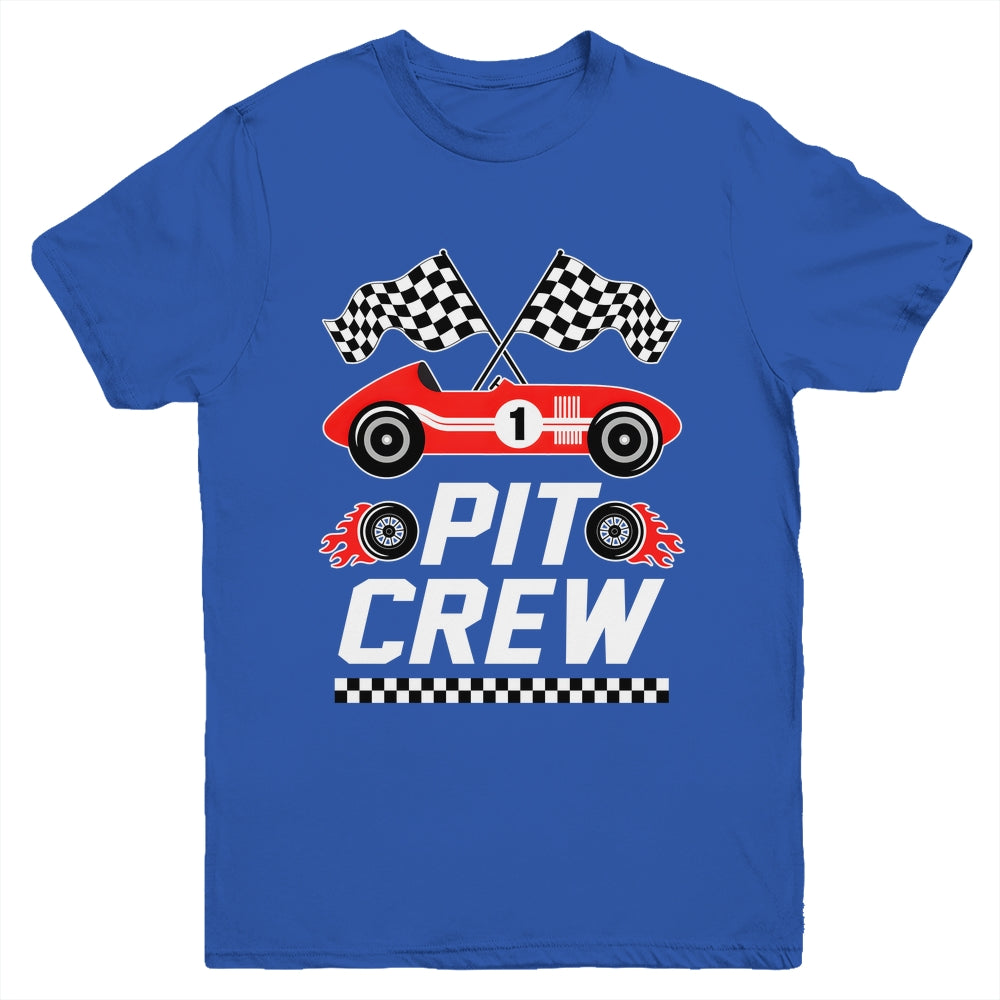 Pit Crew Family Racing Birthday Race Car Boys Youth Kids Youth Shirt | teecentury