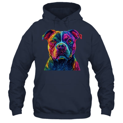 Pitbull Dog Colorful Face Dog Lover Men Women Shirt & Tank Top | teecentury