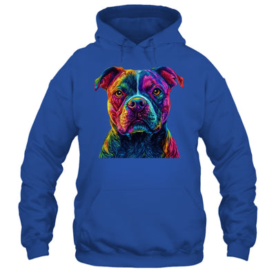 Pitbull Dog Colorful Face Dog Lover Men Women Shirt & Tank Top | teecentury