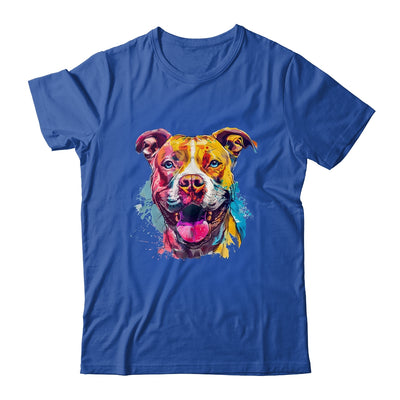 Pitbull Mom Lover Puppy Dog Watercolor Tie Dye Painting Shirt & Tank Top | teecentury
