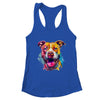 Pitbull Mom Lover Puppy Dog Watercolor Tie Dye Painting Shirt & Tank Top | teecentury
