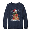 Pizza Snowman Santa Hat Christmas Pizza Party Funny Xmas Shirt & Sweatshirt | teecentury
