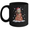 Pizza Snowman Santa Hat Christmas Pizza Party Funny Xmas Mug | teecentury