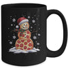 Pizza Snowman Santa Hat Christmas Pizza Party Funny Xmas Mug | teecentury