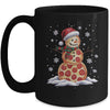 Pizza Snowman Santa Hat Christmas Pizza Party Funny Xmas Mug | teecentury