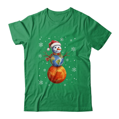Planets Snowman Space Funny Christmas Astronomy Kids Men Shirt & Sweatshirt | teecentury
