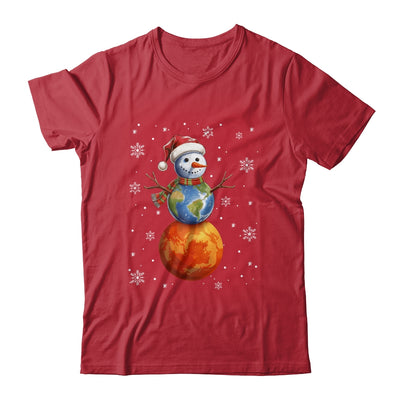 Planets Snowman Space Funny Christmas Astronomy Kids Men Shirt & Sweatshirt | teecentury