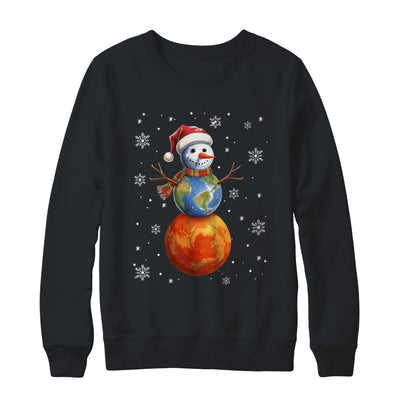 Planets Snowman Space Funny Christmas Astronomy Kids Men Shirt & Sweatshirt | teecentury