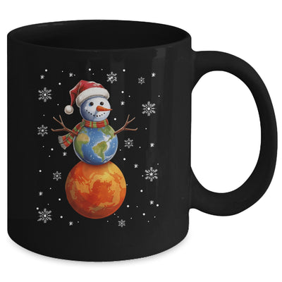 Planets Snowman Space Funny Christmas Astronomy Kids Men Mug | teecentury