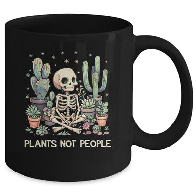 Plant Lover Skeleton Design Gardener Plants Not People Mug | teecentury