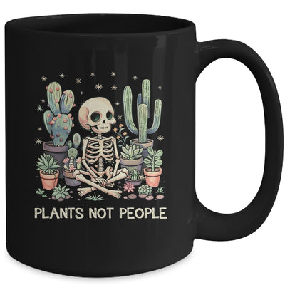 Plant Lover Skeleton Design Gardener Plants Not People Mug | teecentury