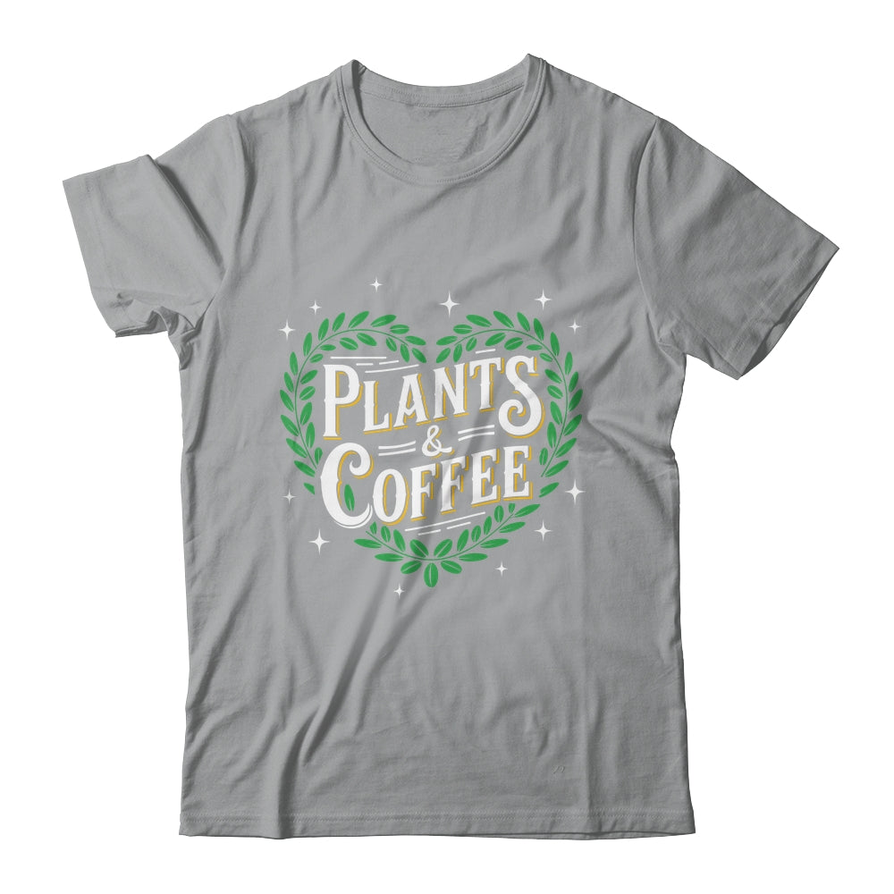 Plants & Coffee Funny Gardening Plant Garden Lover Gardener Shirt & Tank Top | teecentury