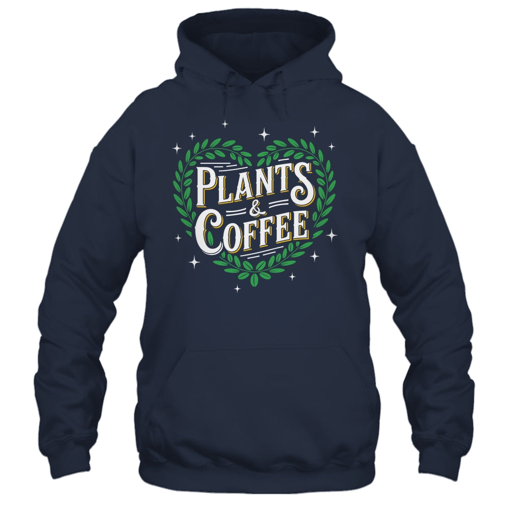 Plants & Coffee Funny Gardening Plant Garden Lover Gardener Shirt & Tank Top | teecentury