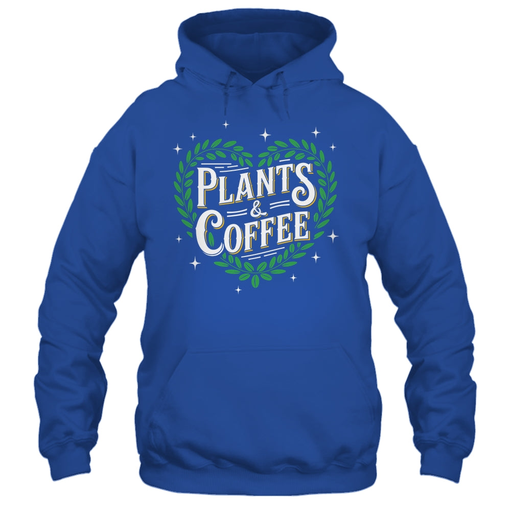 Plants & Coffee Funny Gardening Plant Garden Lover Gardener Shirt & Tank Top | teecentury