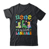 Play Is My Favorite Language Dinosaurs Speech Therapy SLP Shirt & Tank Top | teecentury