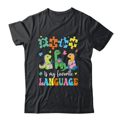 Play Is My Favorite Language Dinosaurs Speech Therapy SLP Shirt & Tank Top | teecentury