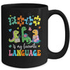 Play Is My Favorite Language Dinosaurs Speech Therapy SLP Mug | teecentury