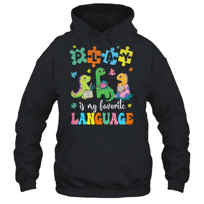 Play Is My Favorite Language Dinosaurs Speech Therapy SLP Shirt & Tank Top | teecentury