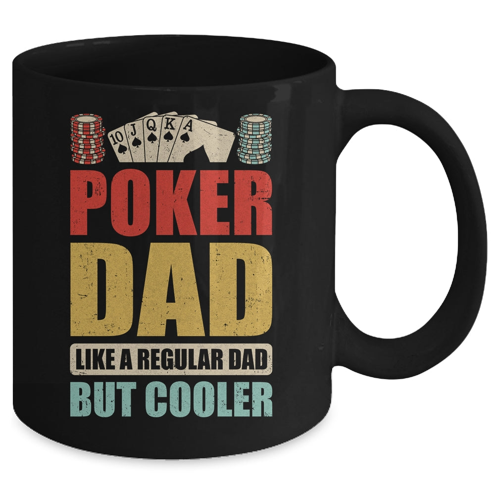Poker Dad Funny Men Casino Play Card Gambler Poker Gambling Mug | teecentury