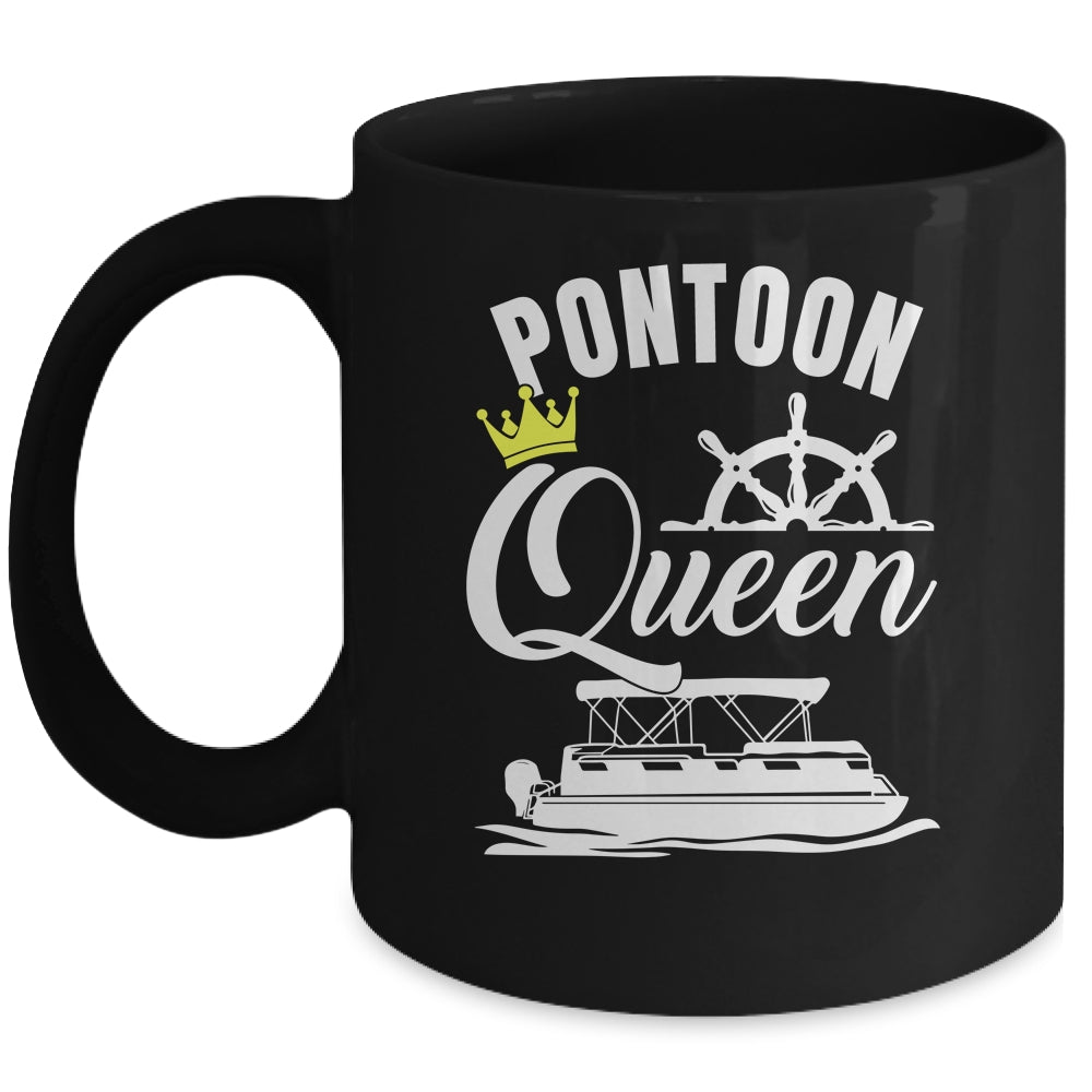 Pontoon Queen For Women Funny Pontoon Boat Party Accessories Ceramic Mug  11oz 15oz 