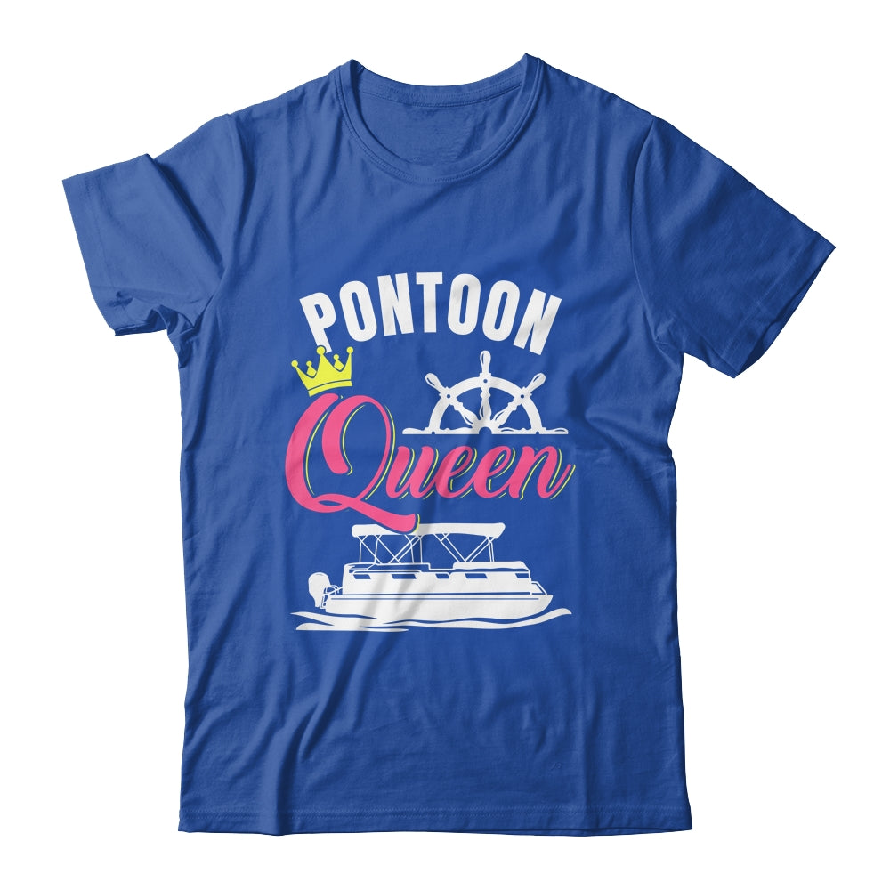 Pontoon Queen For Women Funny Pontoon Boat Pontooning Party Shirt & Tank Top | teecentury