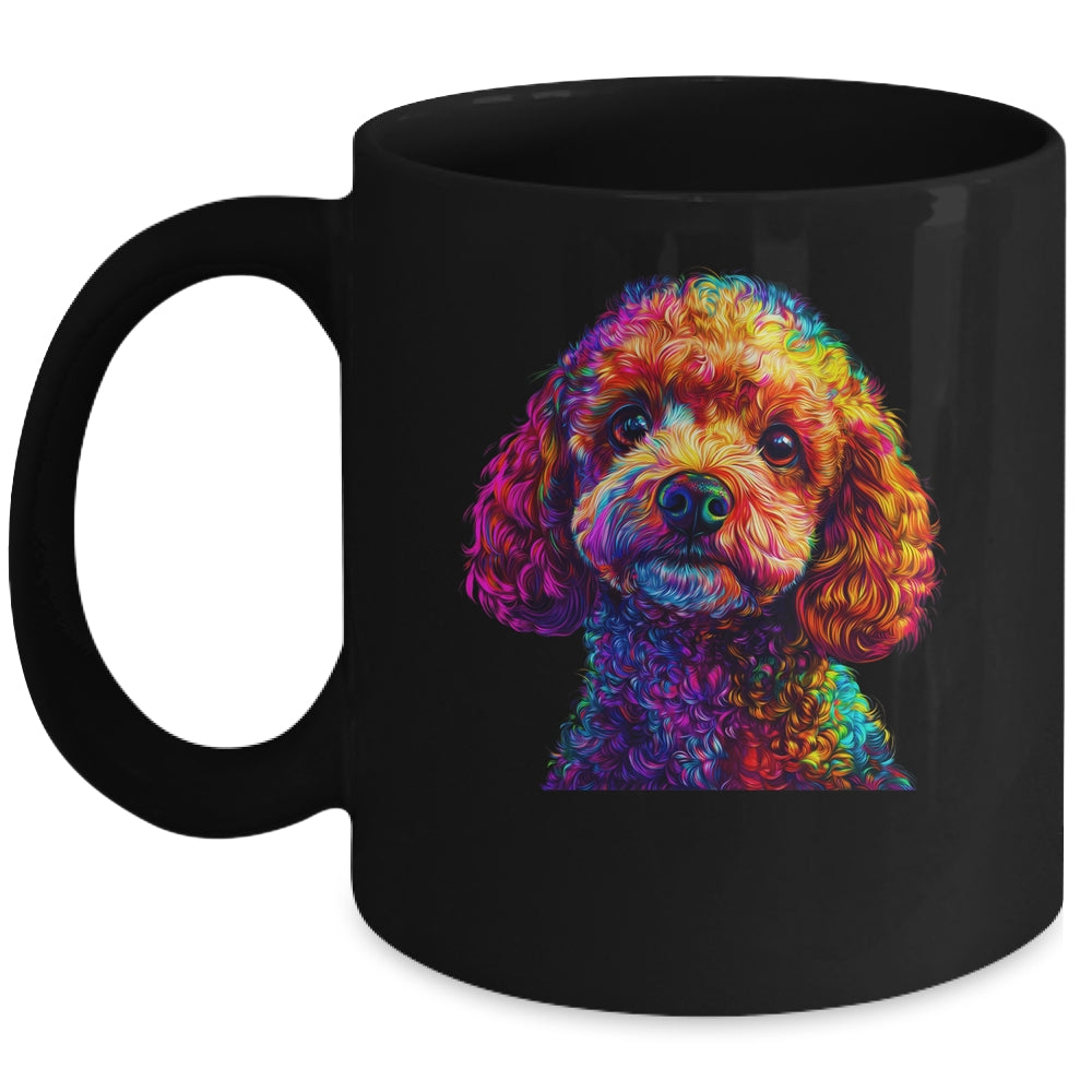 Poodle Dog Colorful Face Dog Lover Men Women Mug | teecentury