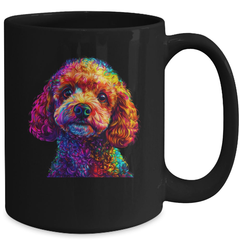 Poodle Dog Colorful Face Dog Lover Men Women Mug | teecentury