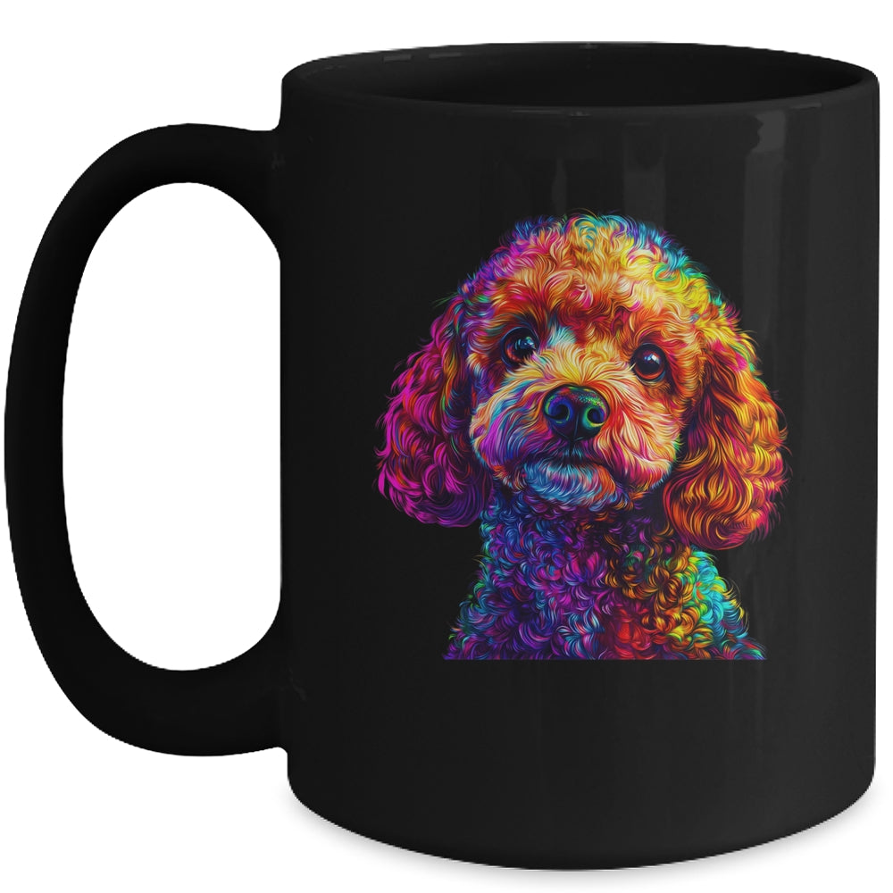 Poodle Dog Colorful Face Dog Lover Men Women Mug | teecentury